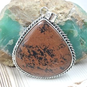 Mahogany obsidian 2" 925 Silver XL Pendant (RS15-226)