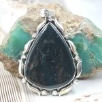 Bloodstone 2.25" 925 Silver XL Pendant (RS15-248)