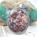Crazy lace agate 2" 925 Silver XL Pendant (RS15-255)