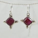 Ruby 925 Sterling Silver Earrings (REXT63-36)