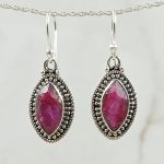 Ruby 925 Sterling Silver Earrings (REXT63-38)