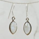 Rainbow Moonstone 925 Sterling Silver Earrings (REXT63-53)