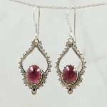 Red Onyx 925 Sterling Silver Earrings (REXT63-55)