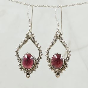 Red Onyx 925 Sterling Silver Earrings (REXT63-55)