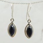 Black Onyx 925 Sterling Silver Earrings (REXT63-61)