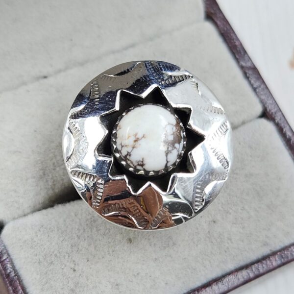 Wild Horse Jasper 925 Sterling Silver Shadow Box Ring (RS3-63) - Image 2