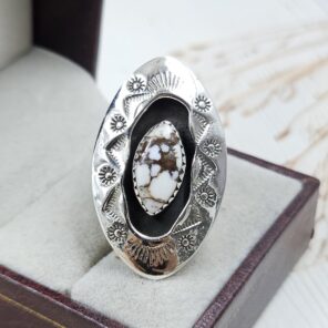 Wild Horse Jasper 925 Sterling Silver Shadow Box Ring (RS3-87)