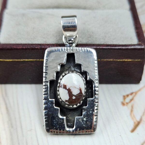 Wild Horse Jasper 925 Sterling Silver Shadow Box Pendant (RS3-90)