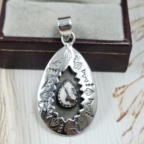 Wild Horse Jasper 925 Sterling Silver Shadow Box Pendant (RS3-117)