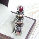 Red Rose Dahlia 925 Sterling Silver Ring (REXT79-112)