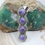 Charoite 925 Sterling Silver Pendant (REXT79-103)