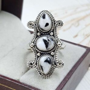 White Buffalo Turquoise 925 Sterling Silver Ring (REXT87-117)