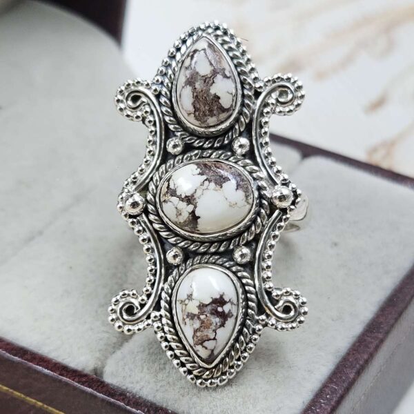 Wild horse Jasper 925 Sterling Silver Ring (REXT87-118)