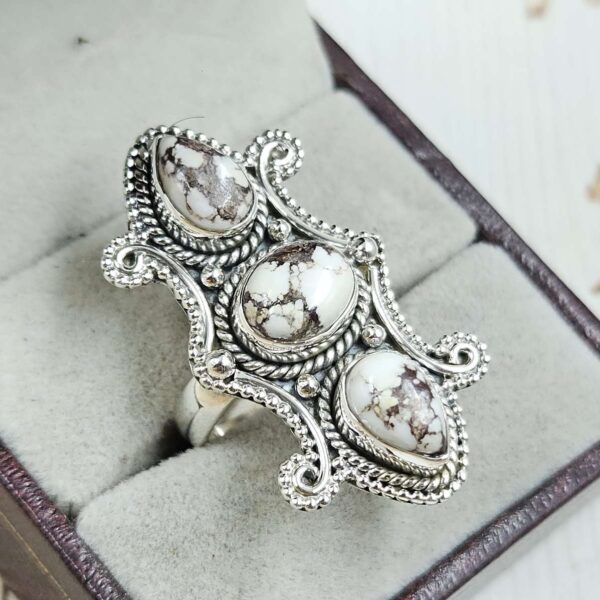 Wild horse Jasper 925 Sterling Silver Ring (REXT87-118) - Image 2
