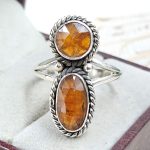Orange Kyanite Size US 11 925 Sterling Silver Ring (RS102-78)