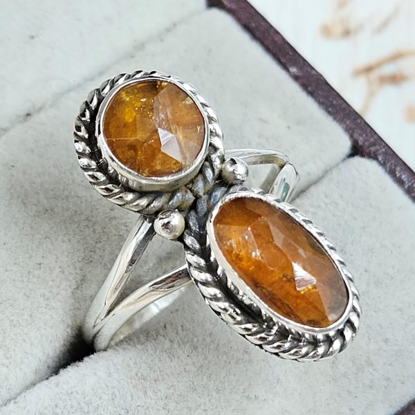 Orange Kyanite Size US 11 925 Sterling Silver Ring (RS102-78) - Image 2
