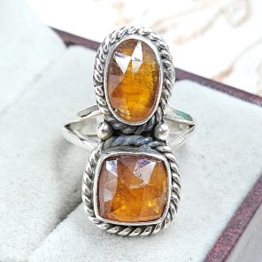 Orange Kyanite Size US 6 925 Sterling Silver Ring (RS102-85)