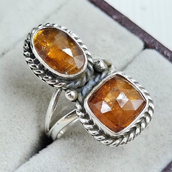 Orange Kyanite Size US 6 925 Sterling Silver Ring (RS102-85) - Image 2