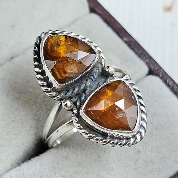 Orange Kyanite Size US 10 925 Sterling Silver Ring (RS102-87) - Image 2
