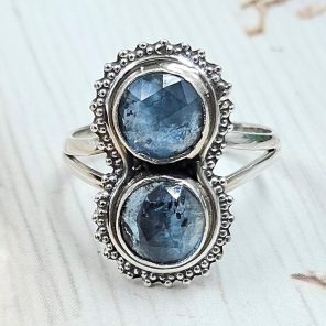 Teal Kyanite Size US 10 925 Sterling Silver Ring (RS102-89)