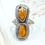 Orange Kyanite Size US 9 925 Sterling Silver Ring (RS102-98)