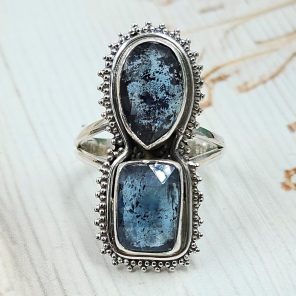 Teal Kyanite Size US 8 925 Sterling Silver Ring (RS102-92)