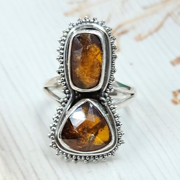 Orange Kyanite Size US 6 925 Sterling Silver Ring (RS102-101)
