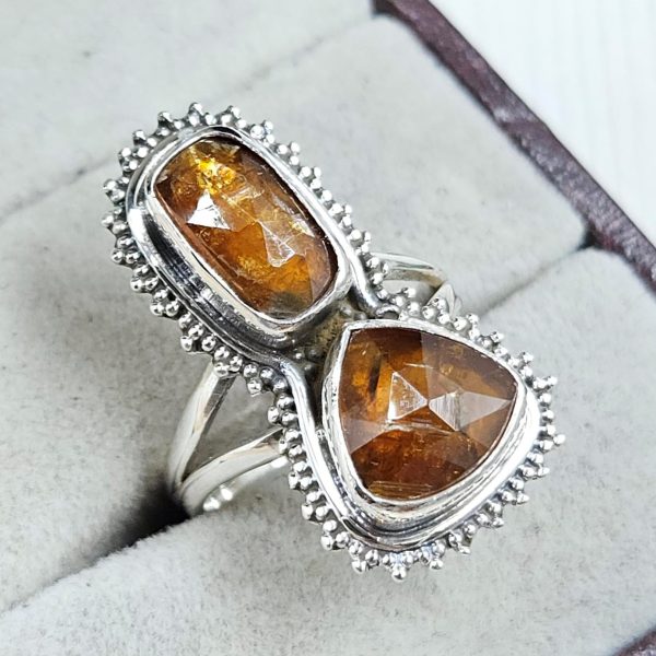 Orange Kyanite Size US 6 925 Sterling Silver Ring (RS102-101) - Image 2