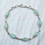 Amazonite 7.5" 925 Sterling Silver Bracelet (REXT65-48)