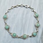 Amazonite 7.5" 925 Sterling Silver Bracelet (REXT65-49)