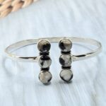 White Buffalo Turquoise 925 Sterling Silver Bangle (REXT69-117)