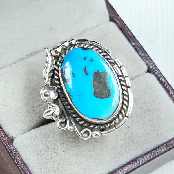 Kingman Turquoise 925 Sterling Silver Ring (REXT76-242) - Image 2