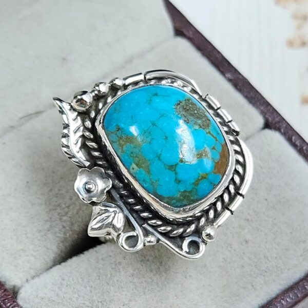 Kingman Turquoise 925 Sterling Silver Ring (REXT76-269) - Image 2
