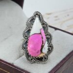 Cotton Candy Turquoise Size US 7 925 Sterling Silver Ring (REXT89-86)