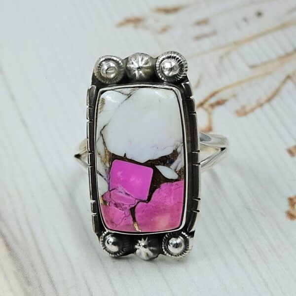 Cotton Candy Turquoise Size US 10 925 Sterling Silver Ring (REXT89-112)