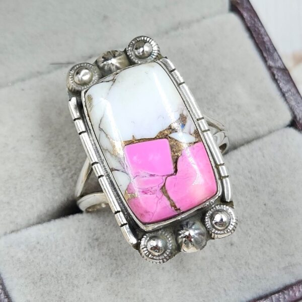 Cotton Candy Turquoise Size US 10 925 Sterling Silver Ring (REXT89-112) - Image 2
