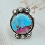 Cotton Candy Turquoise Size US 6 925 Sterling Silver Ring (REXT89-63)