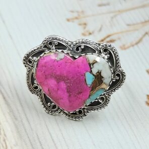 Cotton Candy Turquoise Size US 10 925 Sterling Silver Ring (REXT89-117)