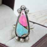 Cotton Candy Turquoise Size US 9 925 Sterling Silver Ring (REXT89-110)