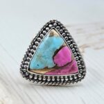 Cotton Candy Turquoise Size US 7 925 Sterling Silver Ring (REXT89-83)