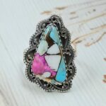 Cotton Candy Turquoise Size US 9 925 Sterling Silver Ring (REXT89-111)