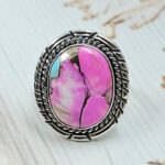 Cotton Candy Turquoise Size US 7 925 Sterling Silver Ring (REXT89-84)
