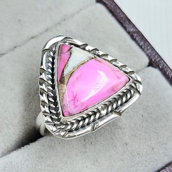 Cotton Candy Turquoise Size US 8 925 Sterling Silver Ring (REXT89-101) - Image 2