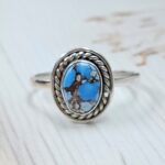 Golden Hills Turquoise Size US 9 925 Silver Ring (RS60-56)