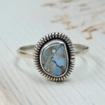 Golden Hills Turquoise Size US 8 925 Silver Ring (RS60-57)