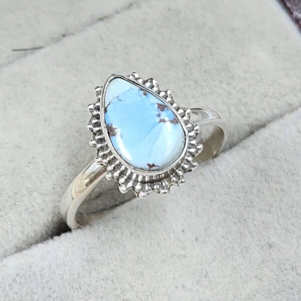 Golden Hills Turquoise Size US 7 925 Silver Ring (RS60-58) - Image 2