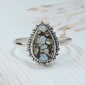 Golden Hills Turquoise Size US 8 925 Silver Ring (RS60-60)