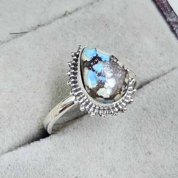 Golden Hills Turquoise Size US 7 925 Silver Ring (RS60-65) - Image 2