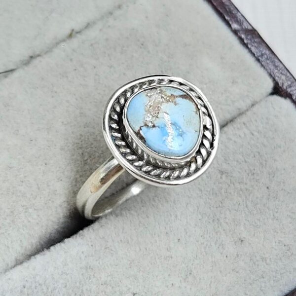 Golden Hills Turquoise Size US 6 925 Silver Ring (RS60-66) - Image 2