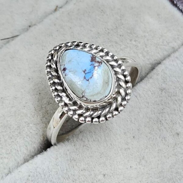 Golden Hills Turquoise Size US 6 925 Silver Ring (RS60-68) - Image 2